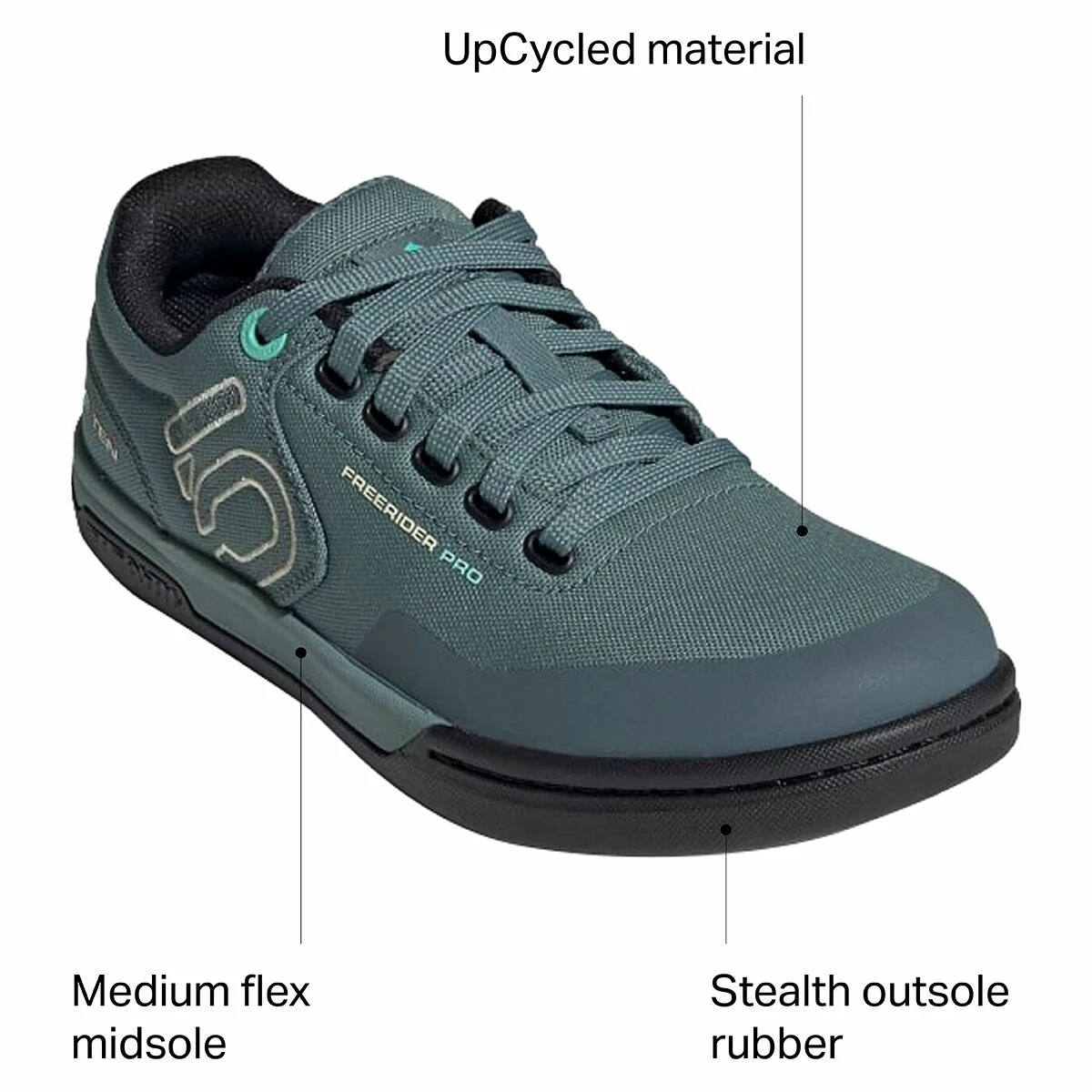 Five Ten Flat Pedal Shoes Freerider Pro Primeblue Cycling Shoe Women's 11 Five Ten Flat Pedal Shoes Freerider Pro Primeblue Cycling Shoe Women's - Image 11