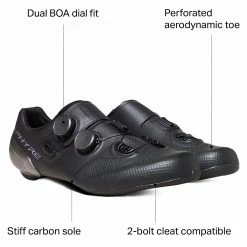 Shimano Road Bike Shoes SH RC9 S PHYRE Wide Cycling Shoe Men's -Ride Concepts Shop BLA D16 2